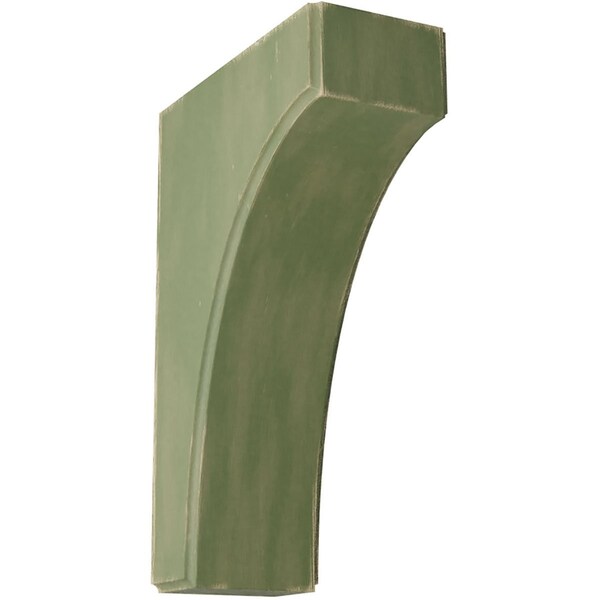 Ekena Millwork 3 1/2"W x 8"D x 12"H Clarksville Wood Vintage Decor Bracket, Restoration Green BKTWD04X08X12CVGR - main